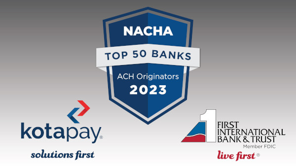 FIBT Named a Top 50 ACH Originator in 2023 by Nacha